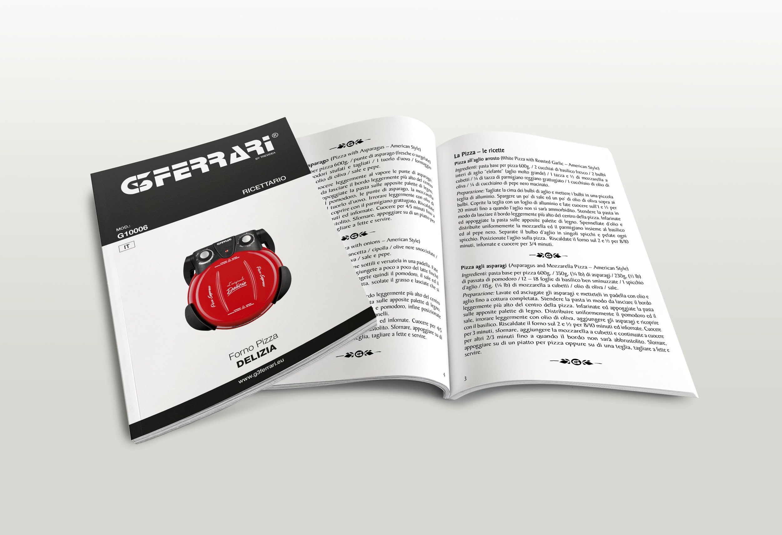 G3Ferrari G10006 Pizza Express Delizia Pizzamaker (1200 W), rot